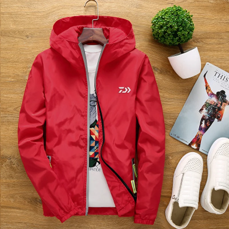 

Daiwa Outdoor S-6XL Big Size Men and Women Jacket Couple Windbreaker Reflective Fishing Clothes Hiking Camping Clothing