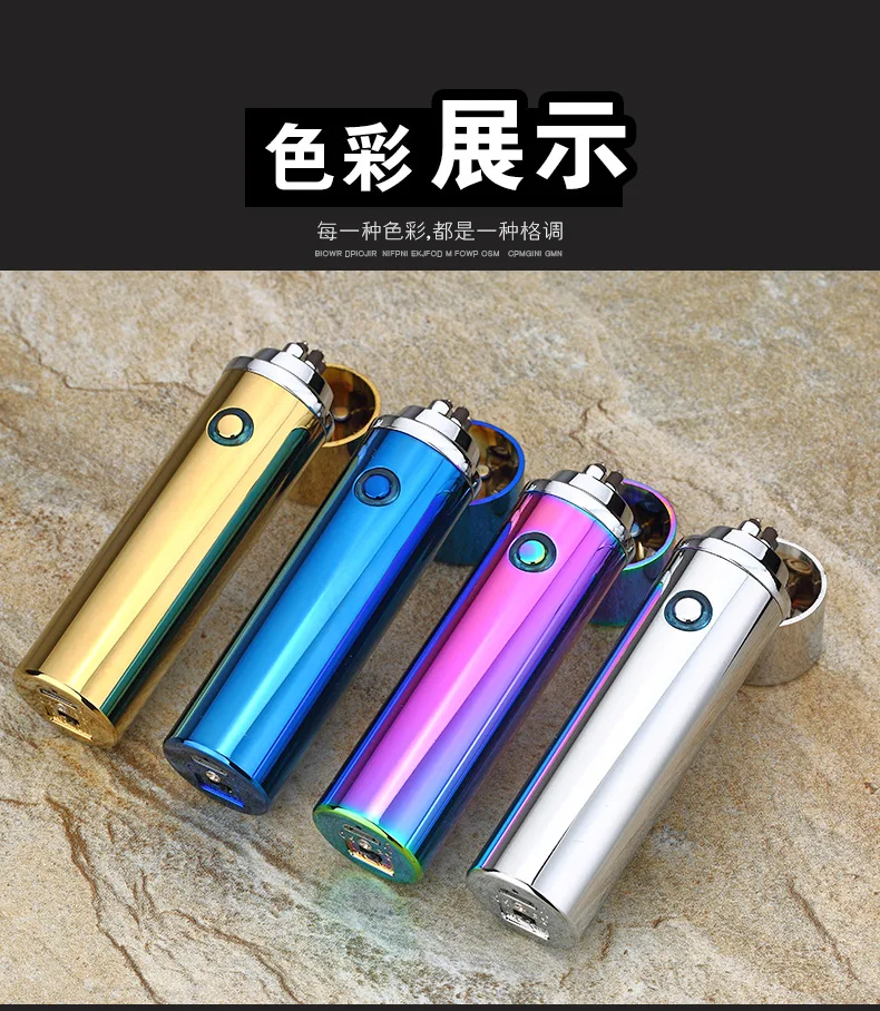 Тройная дуга инновационный беспламенный плазменный 4 дуговой луч Lighter-Rechargeable-Pipes-Bowls-Cigars-Camping-Windproof-Waterproof-360