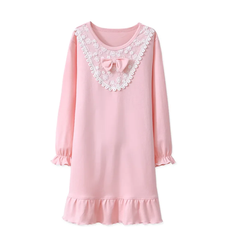 Милые ночные рубашки Принцесса для девочек одежда сна платье пижамы подростков