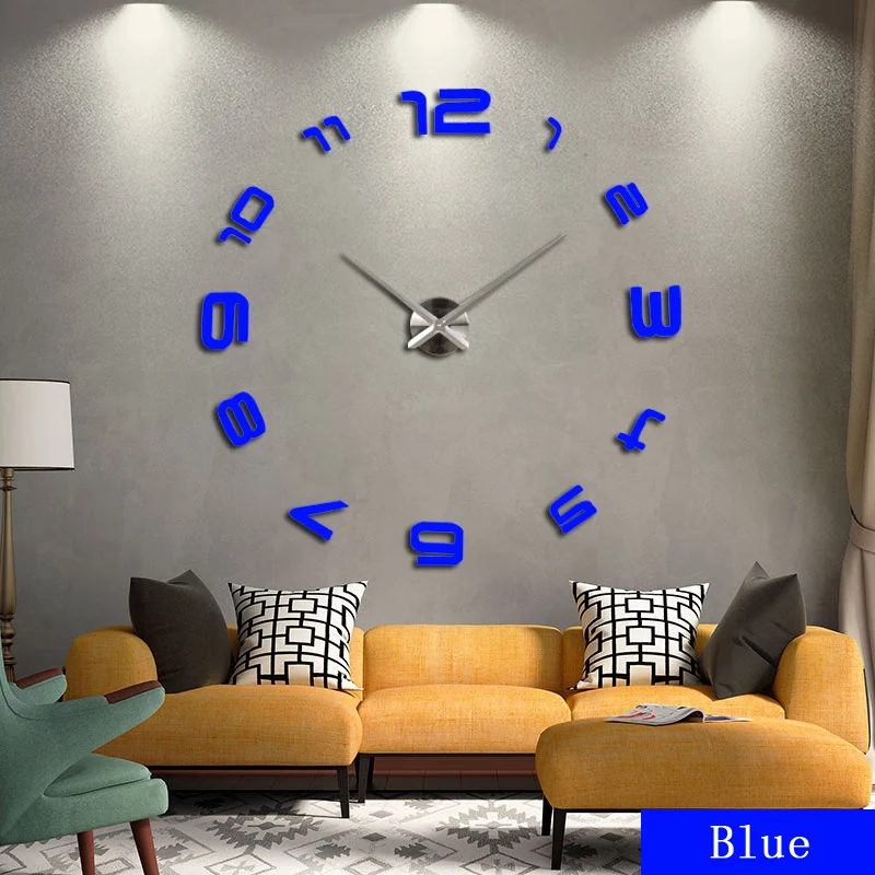HOT 3d diy Acrylic miroir wall stickers clock watch clocks Quartz Modern reloj de pared home decoration new | Дом и сад
