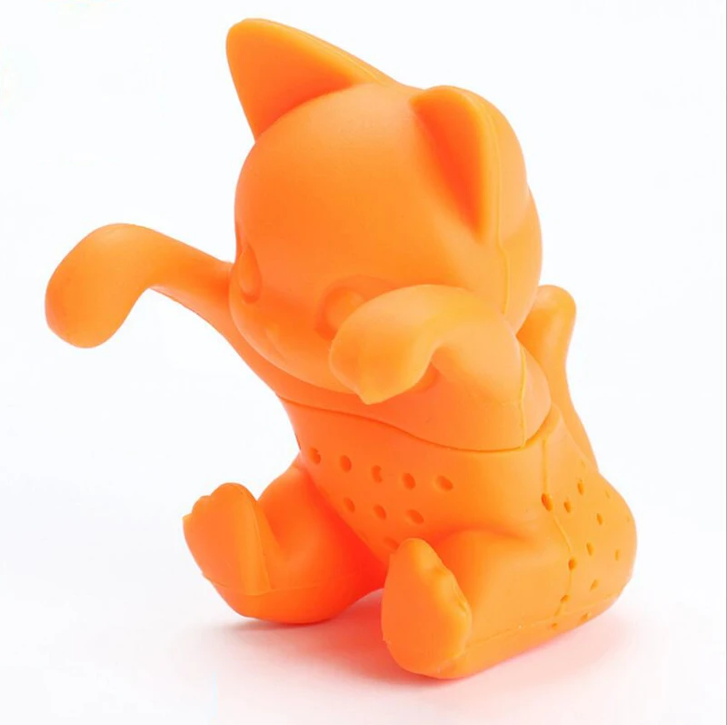 Creative Cartoon Tea Strainer Silicone Cute Cat Infuser Tools |
