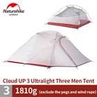 Палатка Naturehike cloud up на 3 человек, Ультралегкая водонепроницаемая палатка для кемпинга на открытом воздухе и походов, для 3 человек