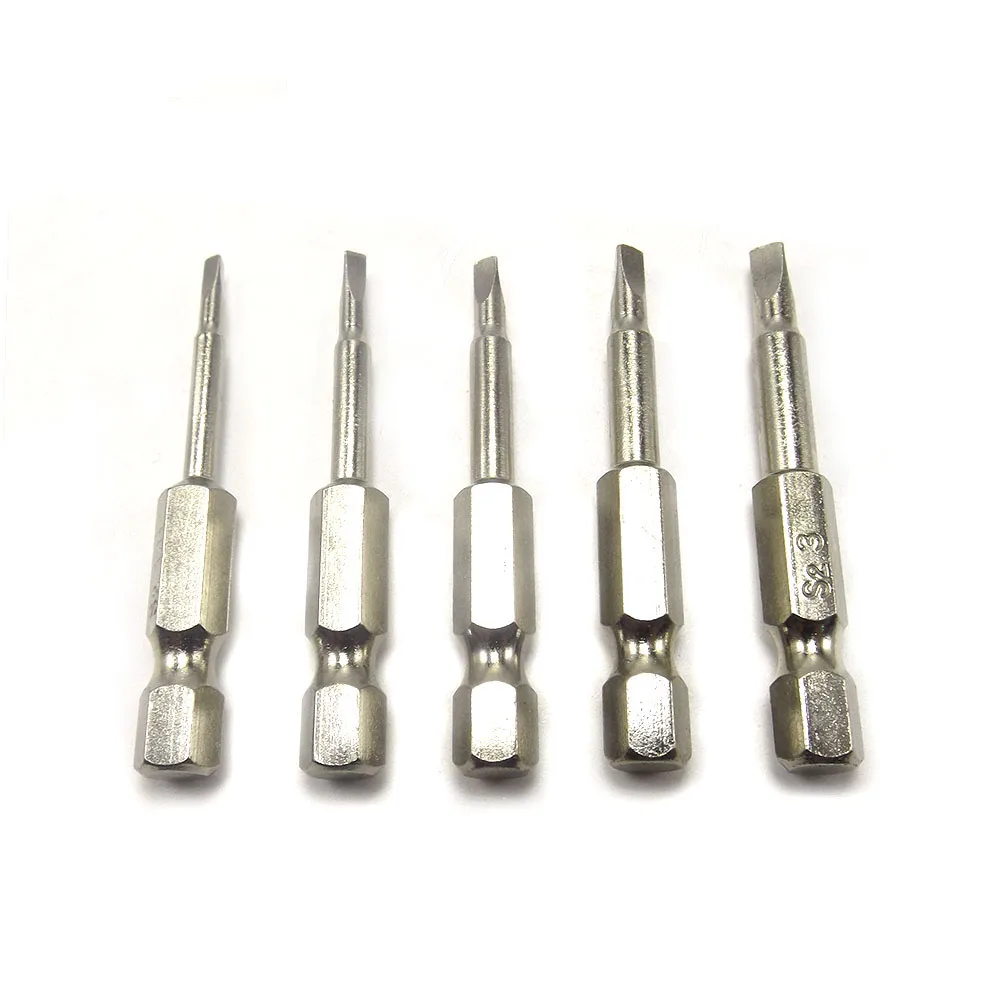 High Quality 5Pcs/Set 50mm Magnetic Triangle Screwdriver Bits S2 Steel 1/4&quot Hex Shank Screwdrier Set 1.8/2.0/2.3/2.7/3.0mm |