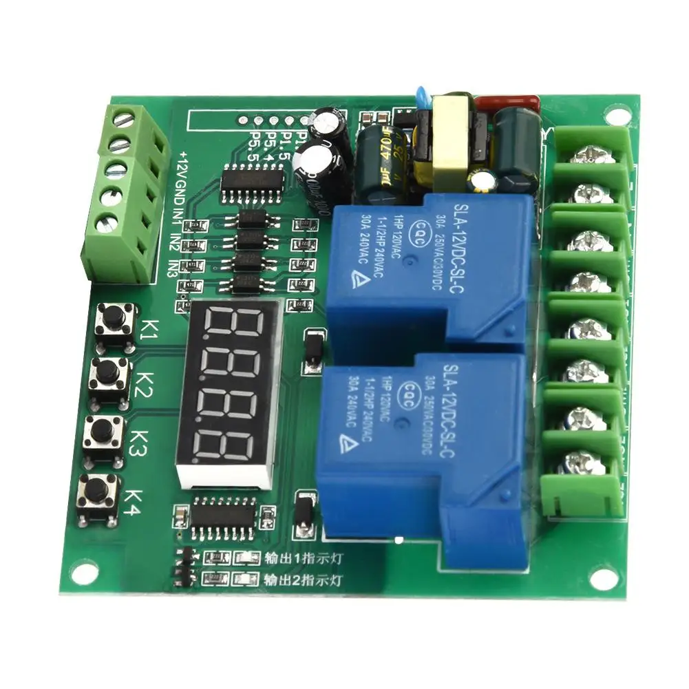 220 V мотор вперед/обратная плата управления два реле время задержки цикл модуль Горячий
