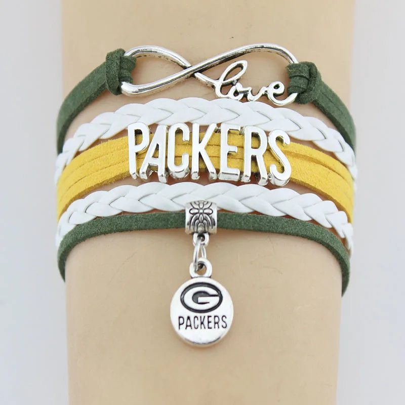 10 шт./лот Бесконечность любовь упаковщик браслеты с футбольной тематикой