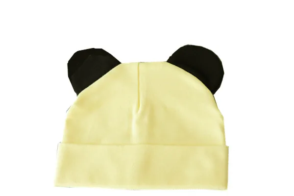 A hat light yellow Качественный хлопковый Детский набор из шапки и шарфа, детский шейный платок, детский шарф, воротник, шапка, комплект, реквизит для фотосессии - Цвет: A hat light yellow