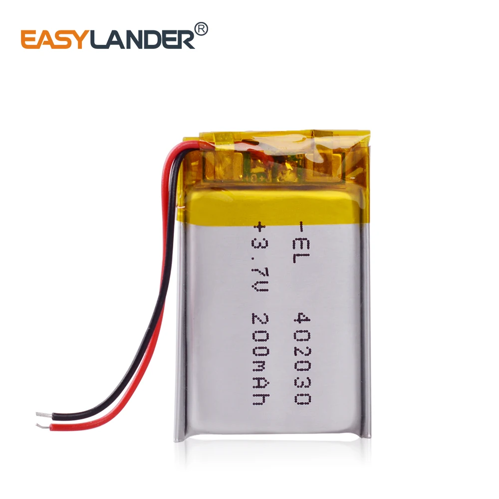 3 7 V 200 мА/ч 402030 Батарея 042030 Li полиэстер Перезаряжаемые батареи для MP3 MP4 игрушка