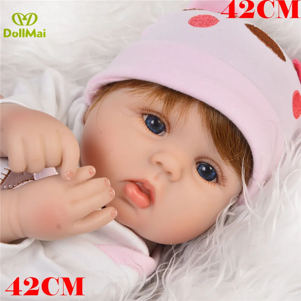 Reborn girl baby dolls toys real cute 42cm vinyl newborn toddler alive babies reborn gift for child bebes menina | Игрушки и хобби