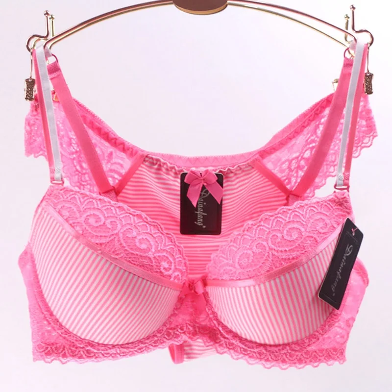 Pink Горячее предложение, новинка, сексуальное кружевное нижнее белье, бахрома, большой размер, вышитый цветной бюстгальтер, комплект, размер чашки 75B 80B 85B 90B 95BC 100BC, чашка 3/4, женское нижнее белье - Цвет: Pink