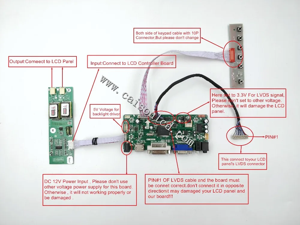 NT68676 LCD controller board support DVI VGA AUDIO for 15 inch panel 1024X768 LQ150X1LGN2A | Электроника