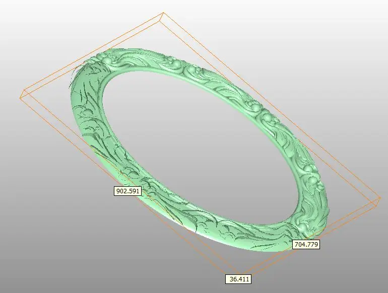 

Frame 3D model in STL format cnc carving engraving router relief Artcam Aspire F30