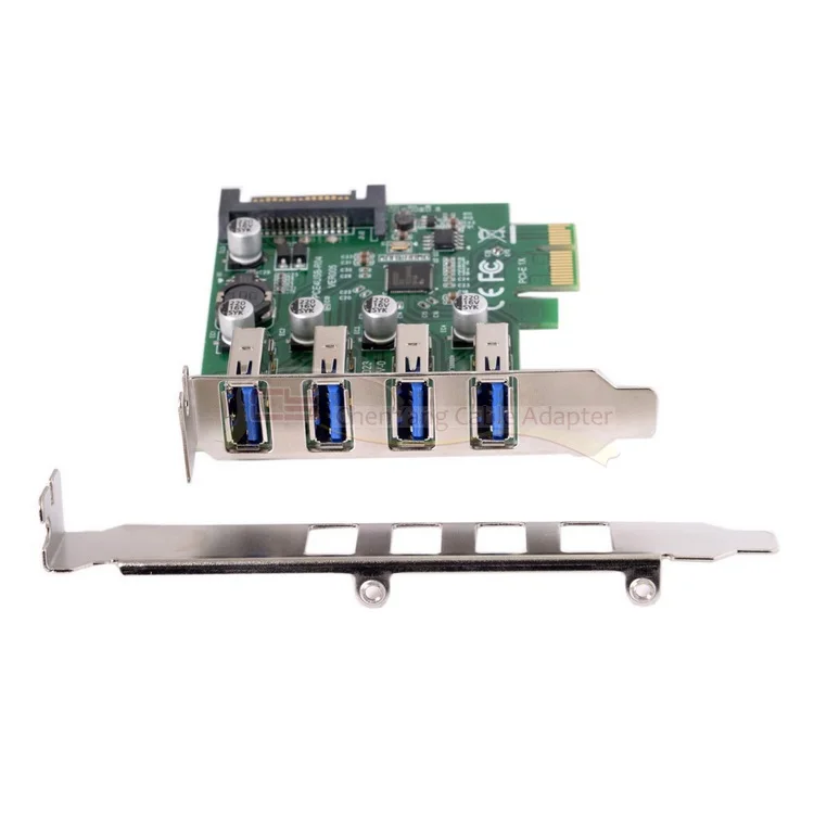 Низкий профиль 4 Порты PCI E к USB 3 0 концентратор Express карты расширения адаптер 5