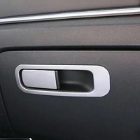 stainless steel for mg zs 2018 2019 2020 accessories car copilot glove box handle bowl cover trim sticker car styling 2pcs