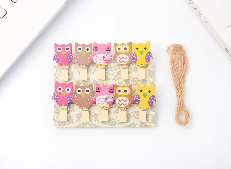 10 шт./лот креативные Kawaii деревянные держатели для фото бумаги милые Diy украшения школьные Канцтовары на подарок канцелярские принадлежности