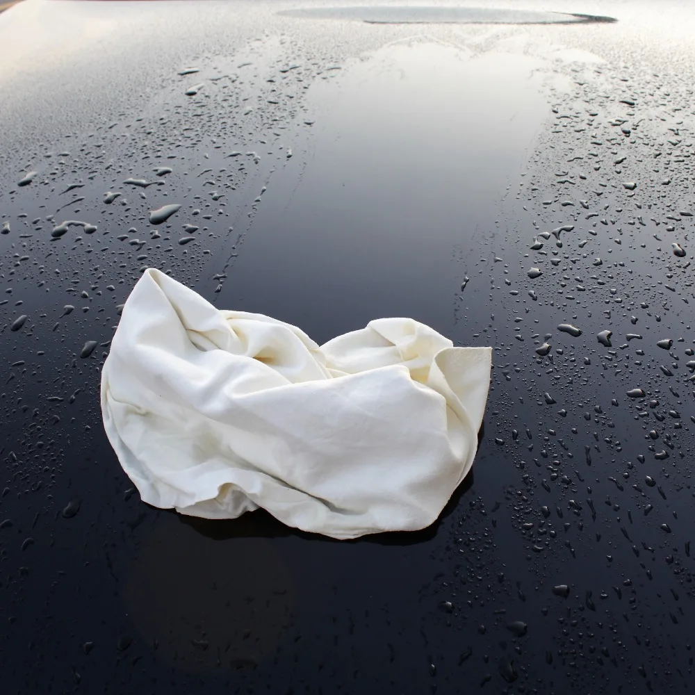 Полотенце из натуральной замши для мытья автомобиля впитывающая тряпка быстрого