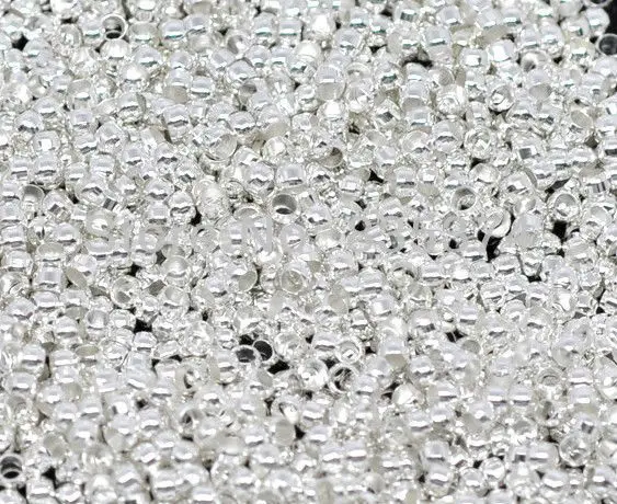 

Free shipping 5000PCs Silver Plated Crimps Beads 2.0mm