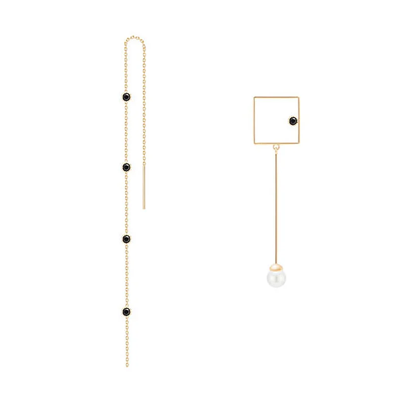 Женские серьги капли VICHOK длинные квадратные из стерлингового серебра 925 пробы с