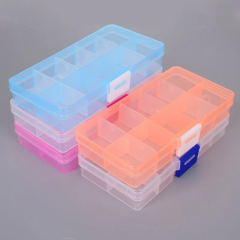 Супер качество! Регулируемый контейнер для хранения ювелирных изделий 10 ячеек 12