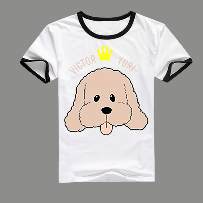 Юрий! Хлопковая футболка с коротким рукавом для косплея аниме YURI on ICE Yuri Plisetsky