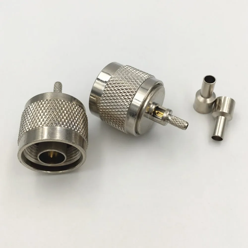 50 шт латунный N образный Штекерный разъем открытое окно стандартная ОБЖИМНАЯ