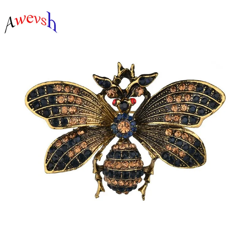 Awevsh Colorful Cute Butterfly Brooch Multiolor Crystal Rhinestone Brooches for Women Lady Fashion Jewelry Boutonniere | Украшения и