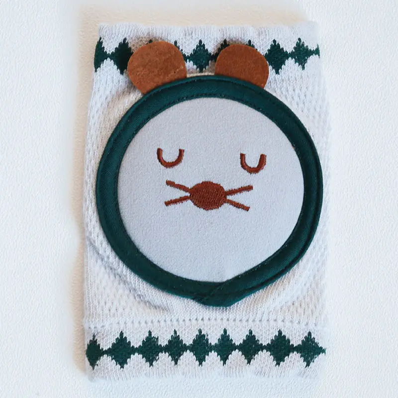 Dark Green Mickey 1 пара, Детские наколенники, массажные защитные подушечки, безопасная ползающая налокотник, подушка для младенцев, сетчатая дышащая подушка для малышей - Цвет: Dark Green Mickey