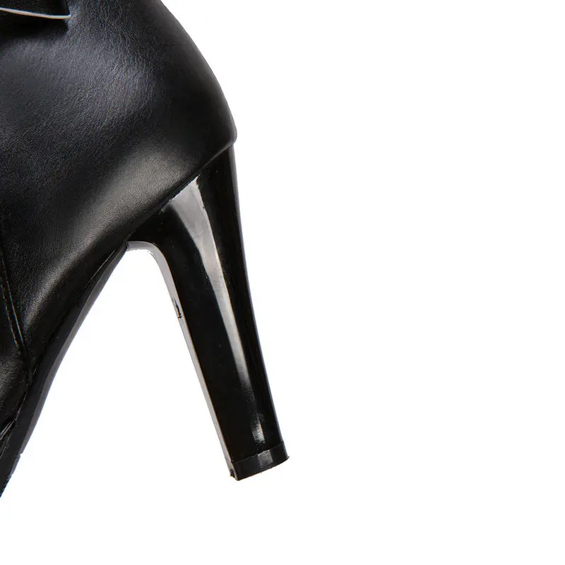 2019 women fashion erogenous ankle boots spring autumn shoes 10cm super high heel party large size 32-43 | Обувь