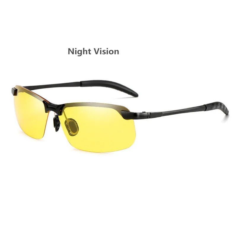 Gun Night Vision Фотохромные солнцезащитные очки мужские поляризованные очки Хамелеон для вождения мужские Меняющие цвет солнцезащитные очки день ночное видение очки для вождения - Название цвета: Gun Night Vision
