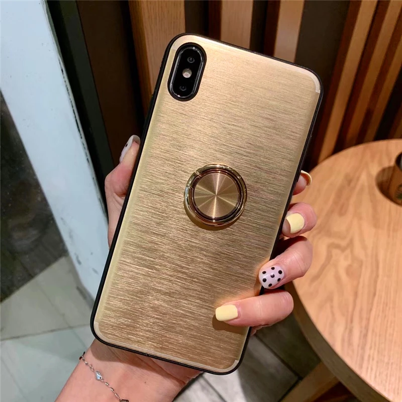 Хит матовый металлический противоударный чехол для iphone 6 6S 7 8 Plus X10 XR XS Max роскошные