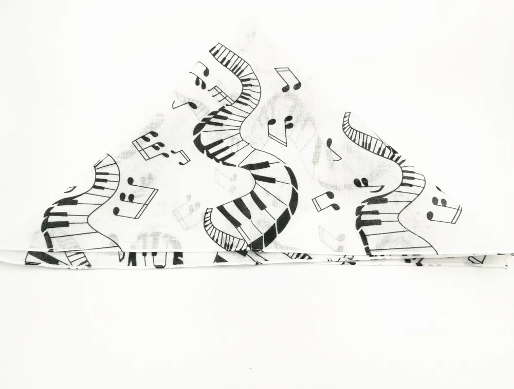 Повязка на голову с рисунком музыкальной клавиатуры повязка принтом в стиле