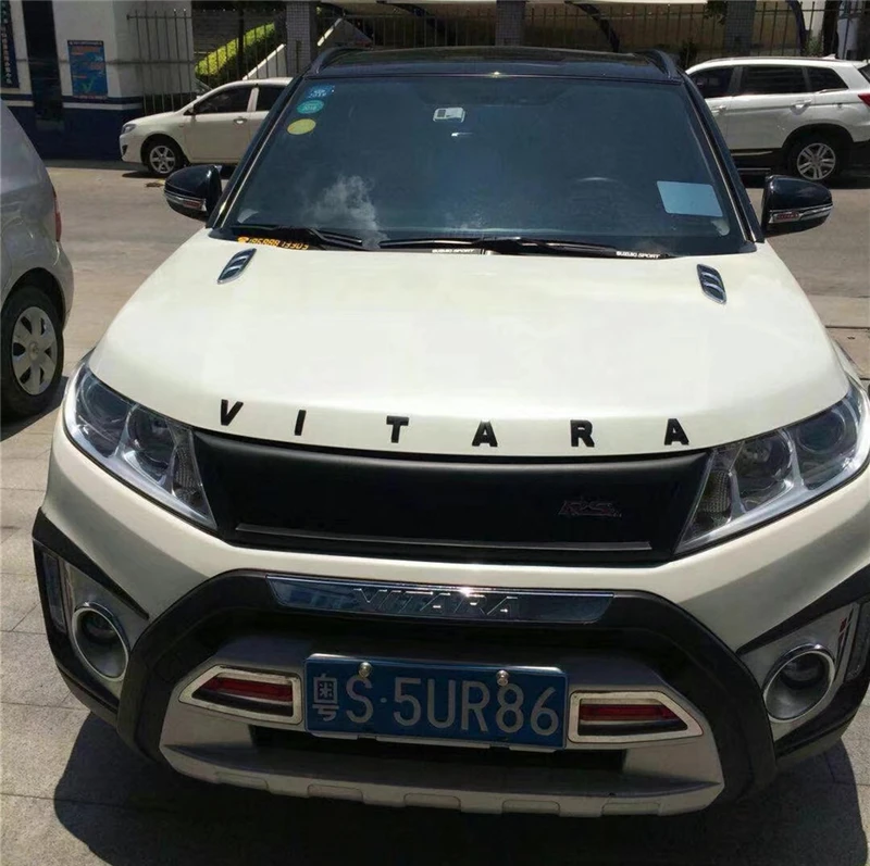 Подходит для гоночных грилей Suzuki Vitara,, 17, 18 лет, углеродное волокно, Refitt, передняя, Центральная, гоночная решетка, крышка, аксессуары, без логотипа автомобиля
