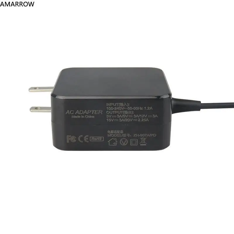 65 Вт USB-C TYPE-C, портативное универсальное зарядное устройство для ноутбука, адаптер питания, AC-DC зарядное устройство для Dell, Asus, hp, acer, телефонов и цифровых устройств