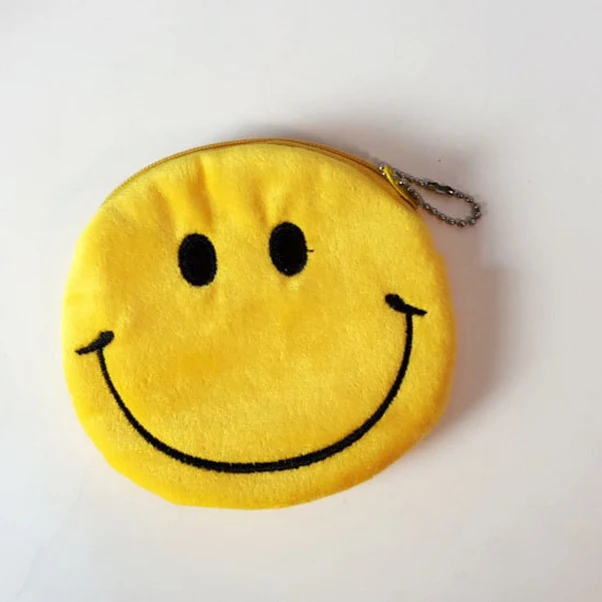 Smile Smpf продаем хорошо Childlike классический милый желтый смайлик кошелек сумка Женская милая Kawaii Harajuku плюшевые игрушки подвесной подарок для девочки M01 - Цвет: Smile