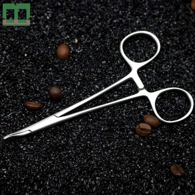 Изогнутый держатель иглы из нержавеющей стали 12 5 см для носа | Красота и здоровье