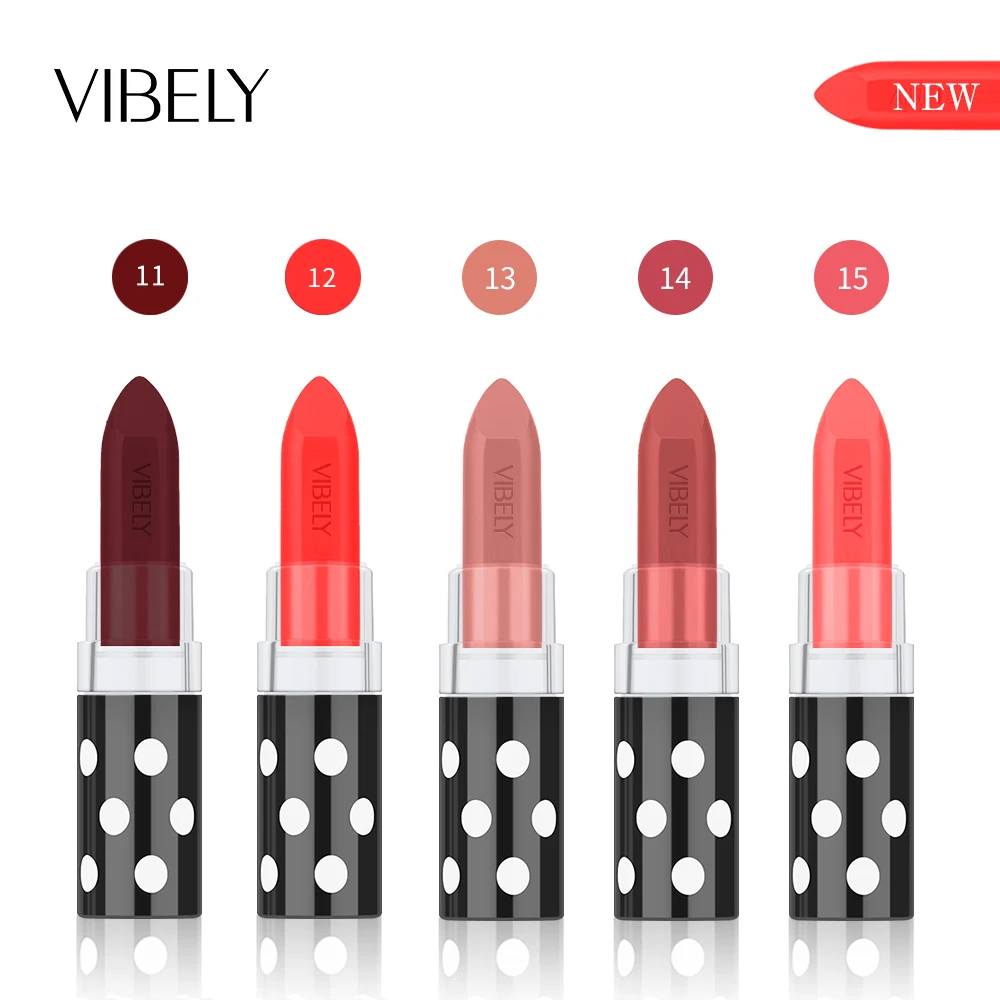 Vibely Губная помада увлажняющая гладкая губная долговечная Косметическая для