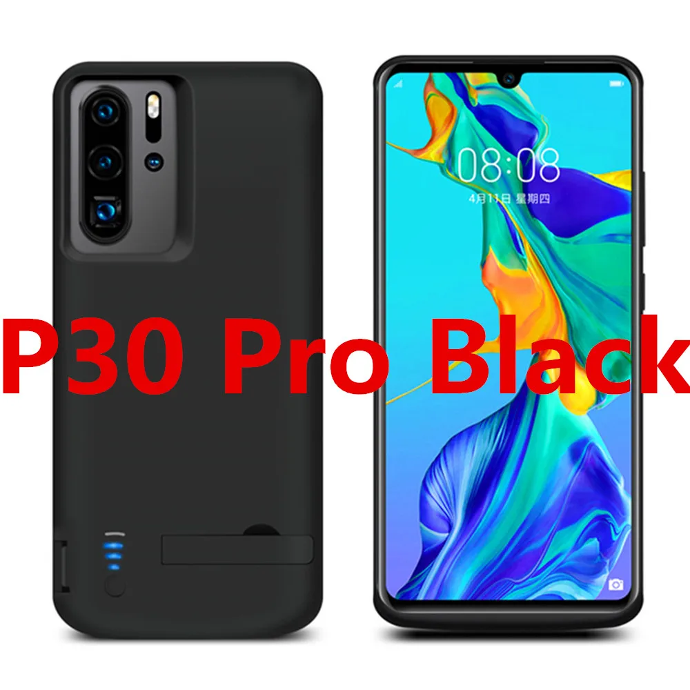 P30 Pro Black Для huawei P30 P30 Pro Батарея Зарядное устройство Дело 5000 mAh внешнего резервного Мощность Bank противоударный корпус телефона Fundas для huawei P30 Charging Cover - Цвет: P30 Pro Black