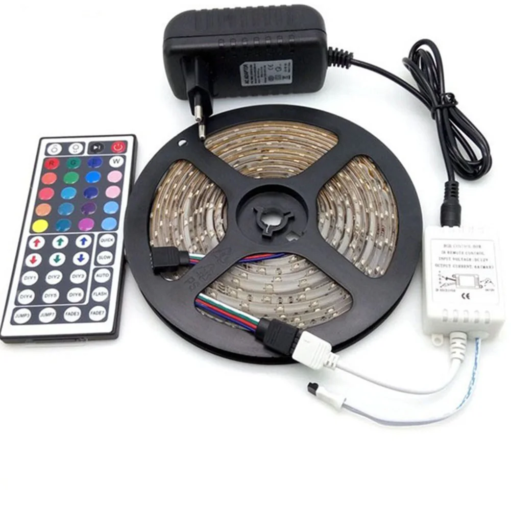Новый 5 м RGB светодиодные ленты свет SMD 300 светодиодов 24/44 ключ Non/waterproof ИК пульт