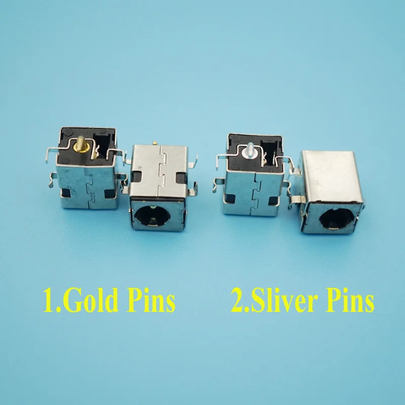 50pcs 2.5mm DC Power Jack Golden/Sliver pin for Asus K52JR A52 A53 K52 k53 U52 X52 X53 X54 PJ033 A43 X43 A53 A53S U30 LAPTOP