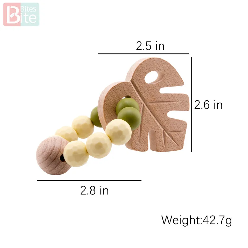 Укусы 1 шт. детский силиконовый Прорезыватель для зубов из бусин пищевой бук
