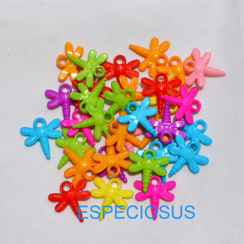 100 шт. акриловые бусины в виде стрекозы|Бусины| |