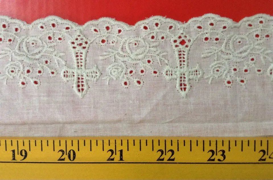 Высокое качество 7 см бежевый 9088 хлопок тканевая основа хлопок выдалбливают христианская церковь крест изображение вышитая кружевная отделка, XERY0207B