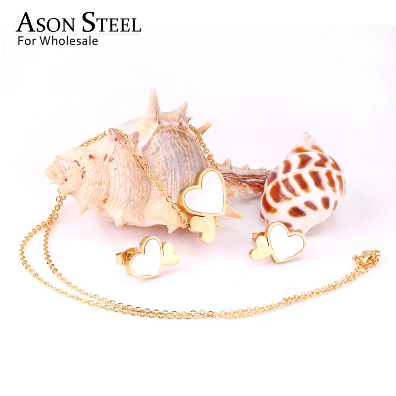 ASON Сталь Bijoux (украшения своими руками) Женский Свадебный комплект в форме сердца
