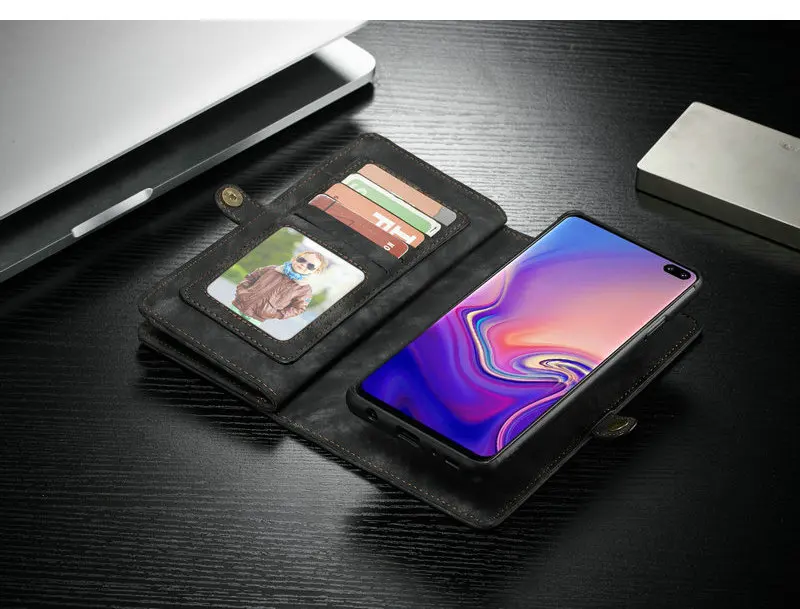 CaseMe кошелек на молнии для телефона samsung Galaxy Note 10 многофункциональные съемные чехлы для карт Galaxy S8 S9+ Note 8 9 S10 e