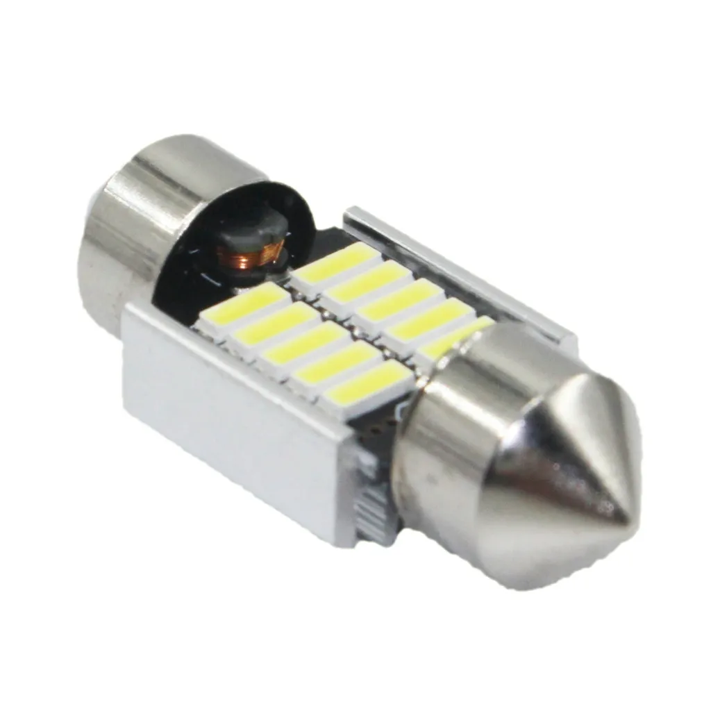 

2Pcs 31mm LED Light 6500K White SMD Car Dome Double-Tip Reading Lamp Roof Bulb Parking Ligh Car Styling Daytime Running Light#BD
