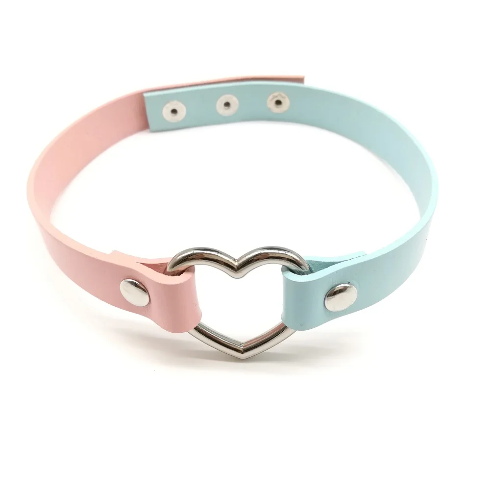 Ожерелье чокер женское кожаное ручной работы в стиле панк модный