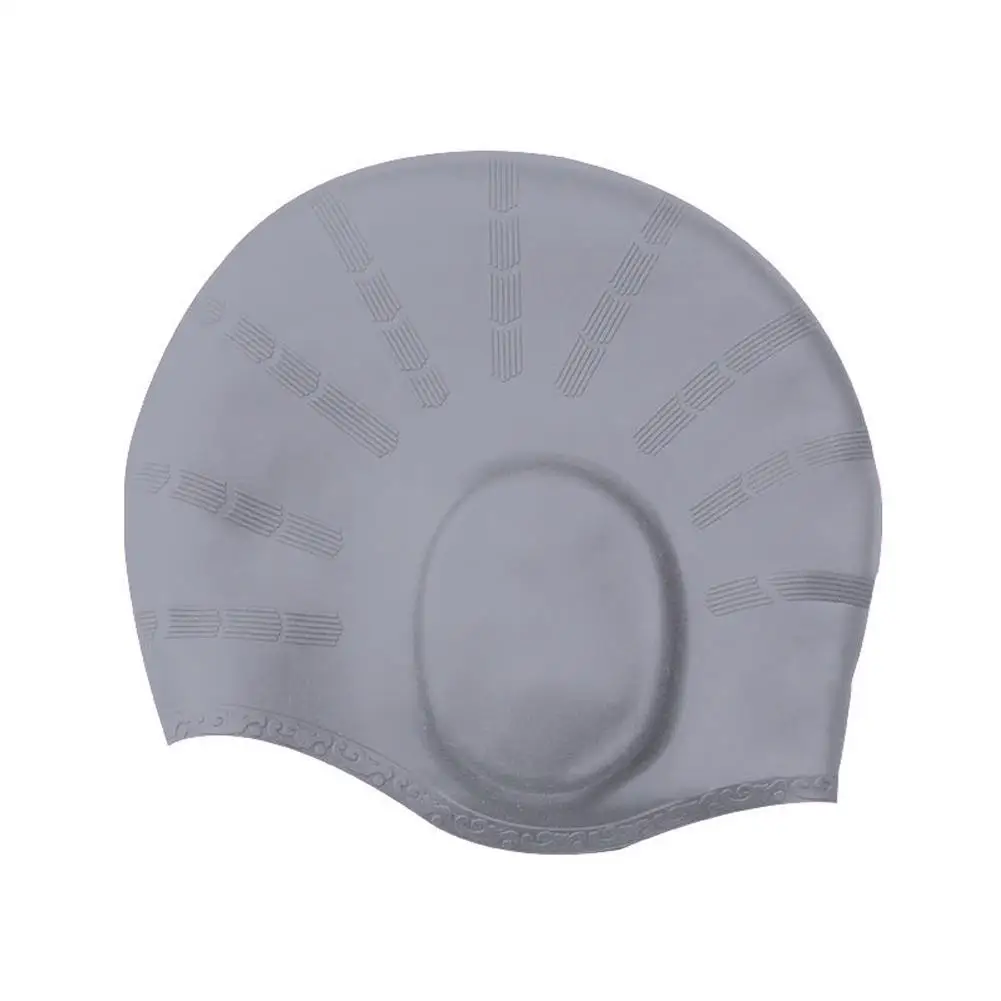 Mount Chain унисекс, силикагель, защита для ушей, для плавания, ming cap, ABS, бархат, водонепроницаемая, противоскользящая, длинные волосы, шапочка для плавания, для водных видов спорта, 54-62 см