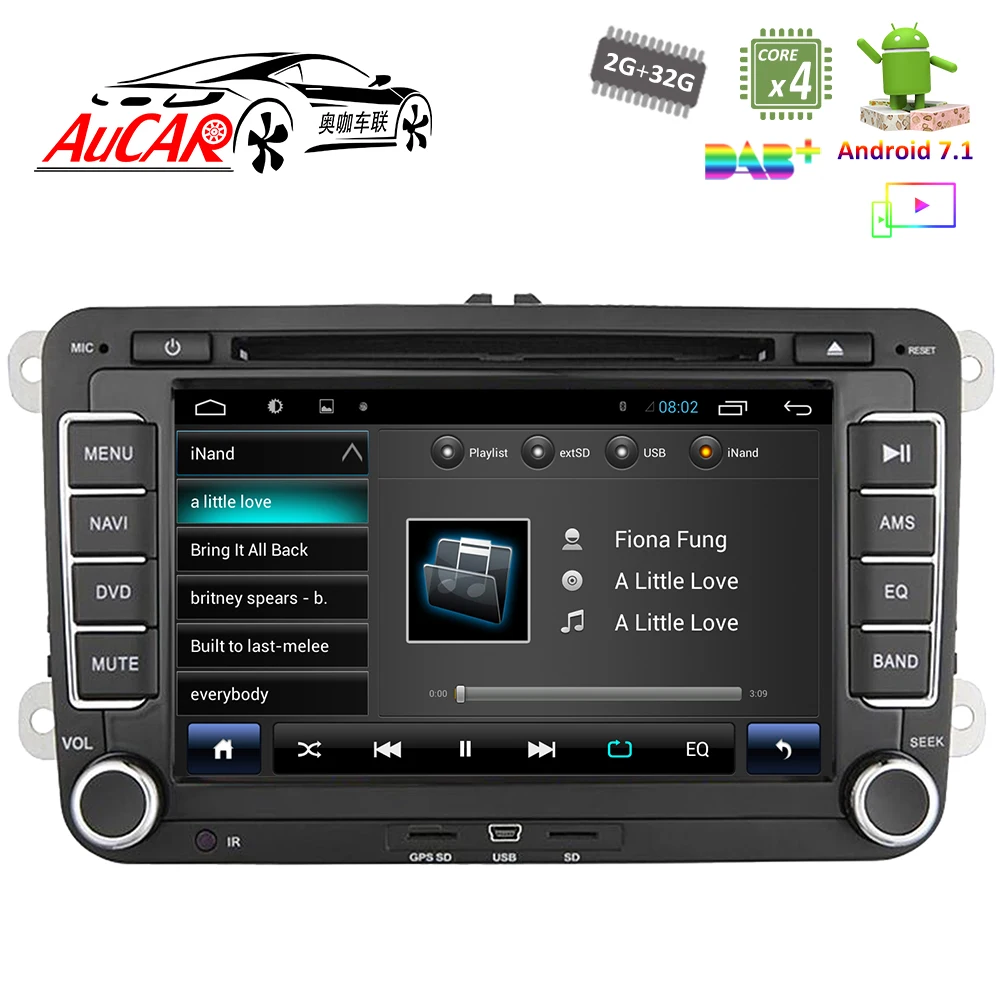 Автомагнитола 2 din мультимедийный плеер на Android 10 с 7 "экраном GPS Wi-Fi 4G радио Bluetooth