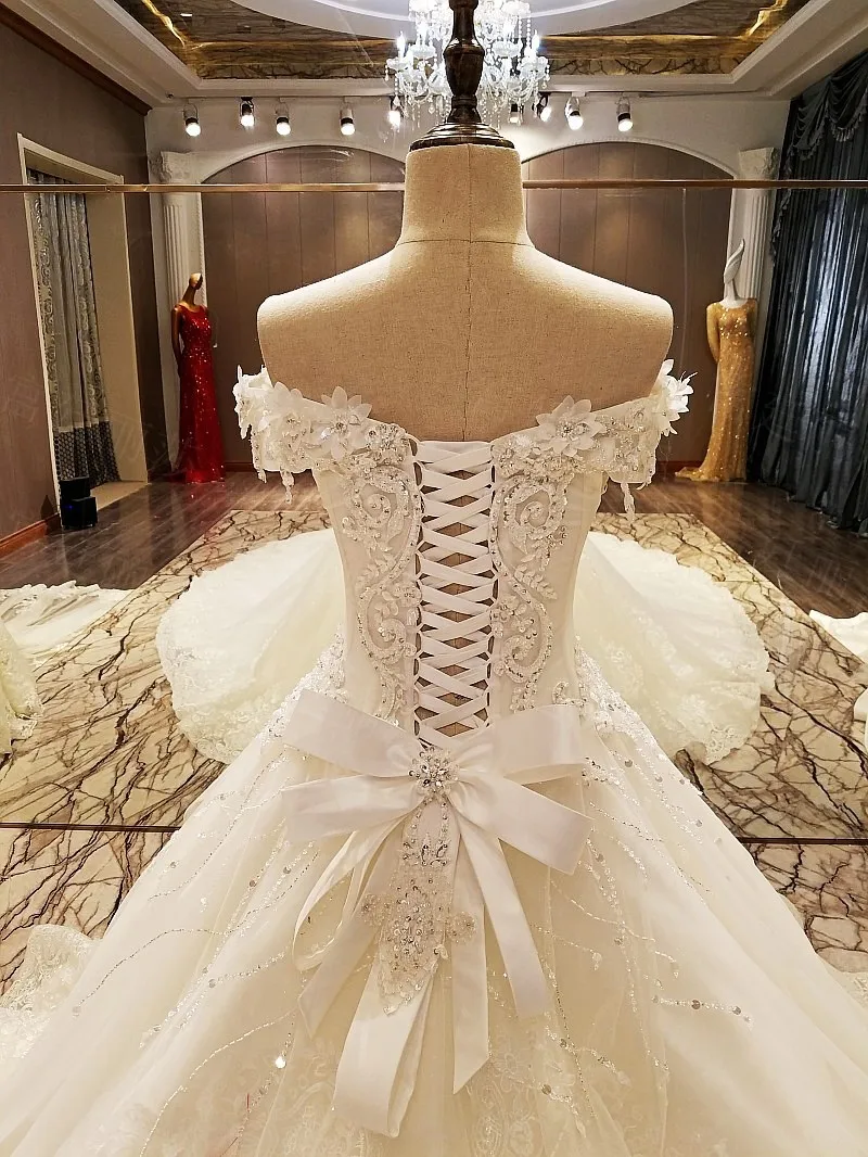 LS69974 турецкие свадебные платья корсет сзади украшенный бисером кристалл