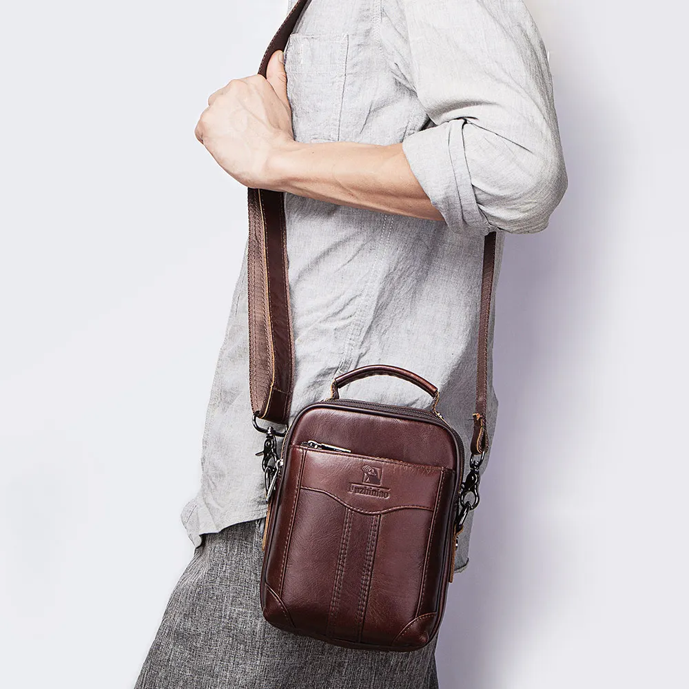 FUZHINIAO натуральная кожа сумка Для мужчин плечо клатч мужской Crossbody сумка TA Слинг Сумка дорожная для небольшой слинг Ipad