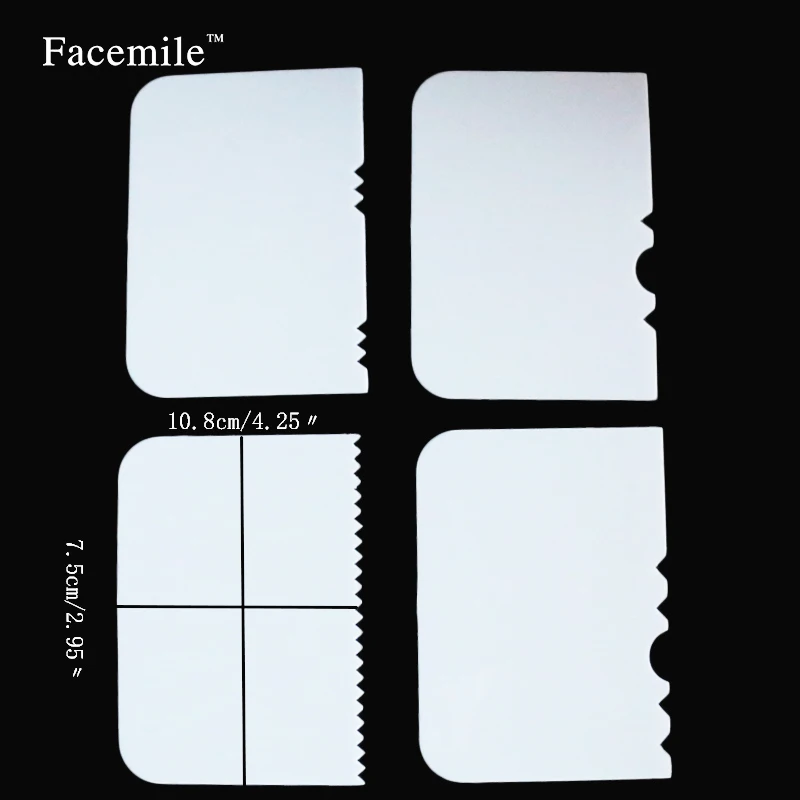 4 шт. трапециевидный скребок пластиковый Гладкий классический инструмент